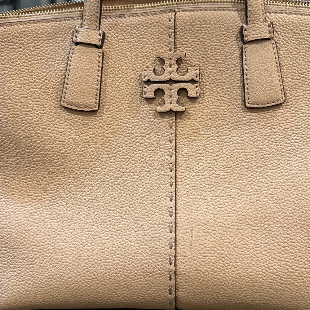 TORY BURCH McGRAW NUDE SATCHEL! - Picture 2 of 12